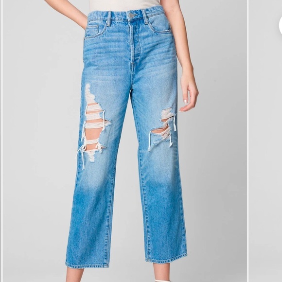 BlankNYC Baxter Ribcage Straight Leg Distressed Jeans 25 - Picture 2 of 14